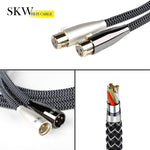 SKW microphone cable braided nylon and cotton jacket texture