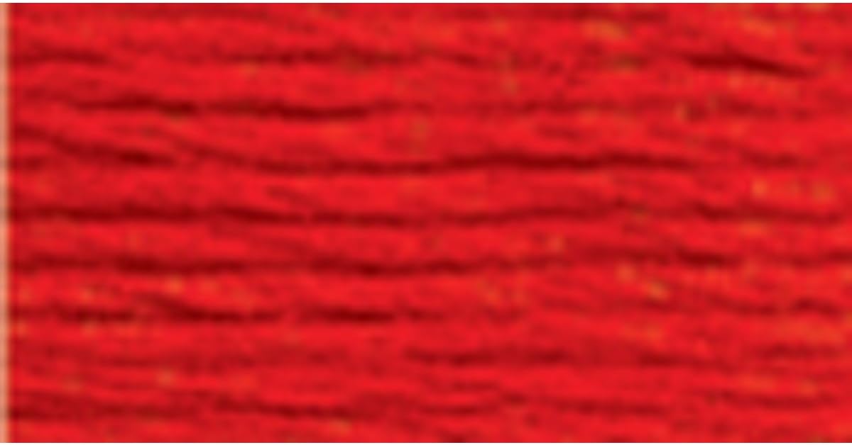 DMC embroidery floss front view bright orange red skein