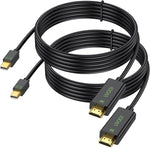 UVOOI Mini DisplayPort to HDMI Cable front view showing connectors