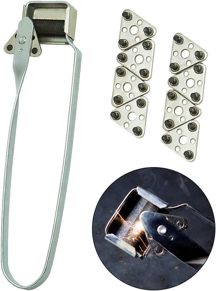 Ally Tools Triple Flint Striker with 9 Rotatable Triple Flints - Long Lasting Triple Flints Perfect as a Welding Striker, Flint Lighter, Torch Striker, Spark Lighter, Striker Lighter, and Striker - Image 1