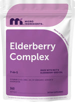 Micro Ingredients Elderberry Complex 360 Softgels front view bottle