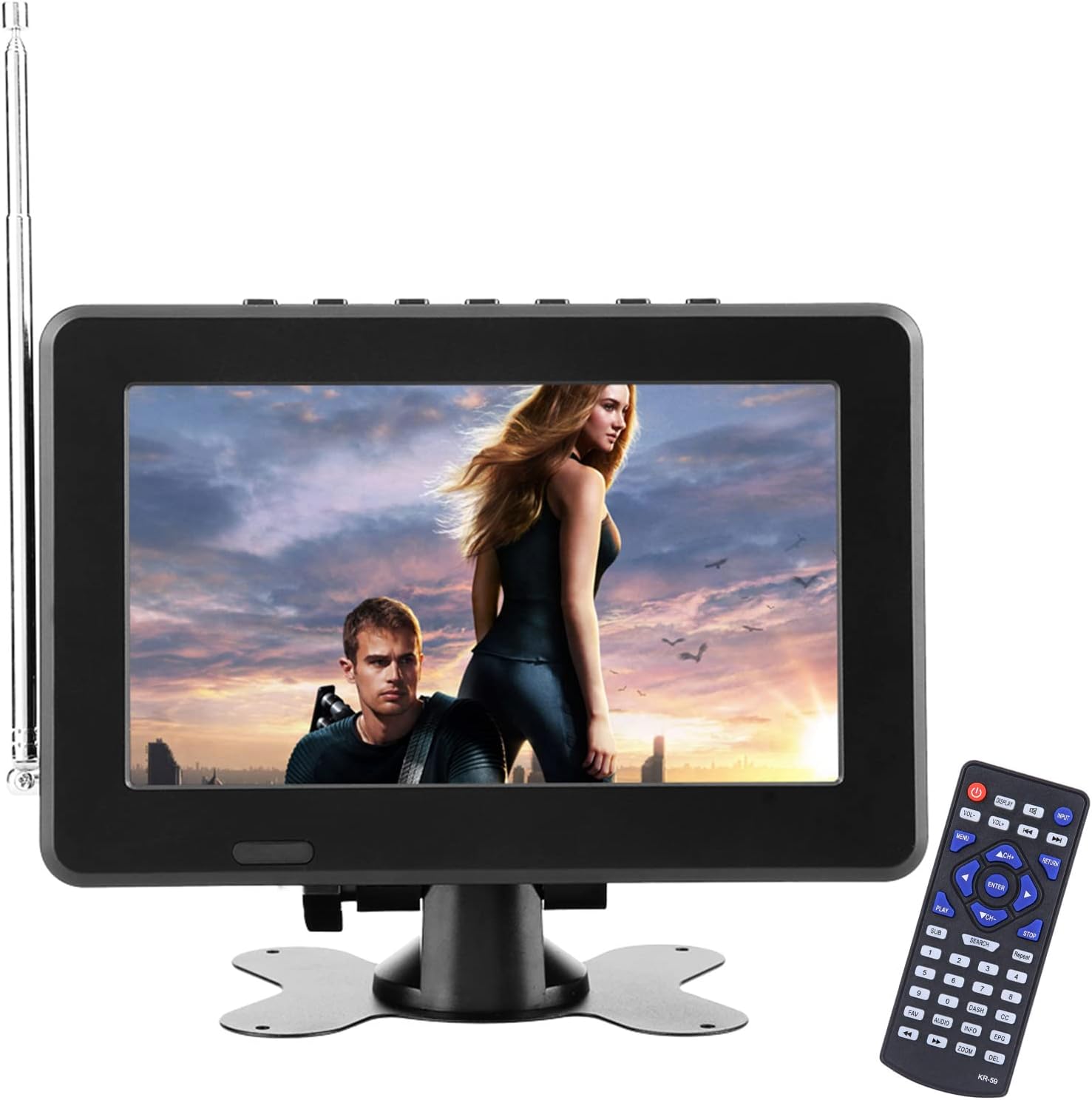 Yoidesu portable television LCD monitor front view displaying clear high definition screen display
