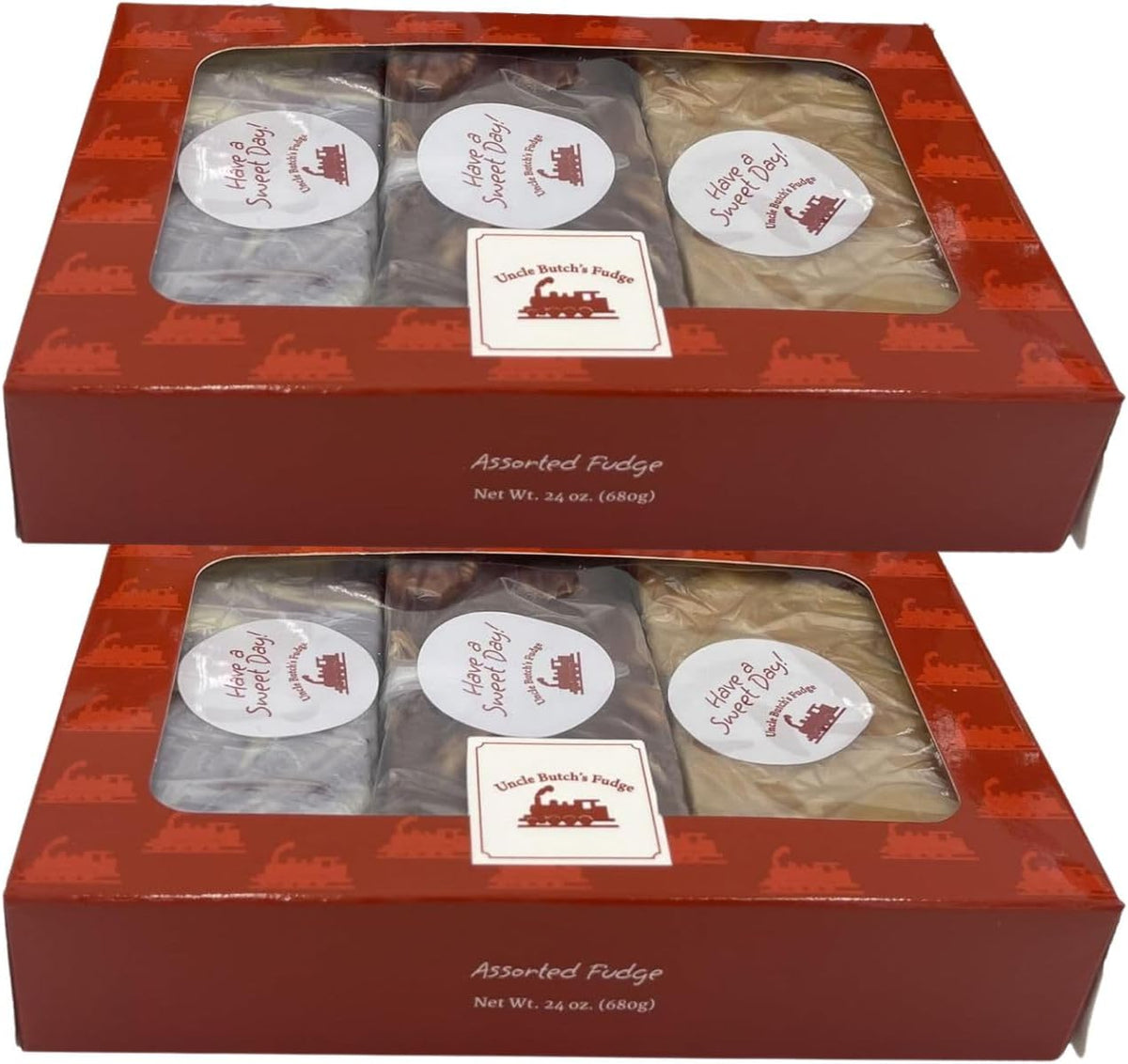 Authentic USA imported premium chocolate peanut butter sampler gift pack presentation.