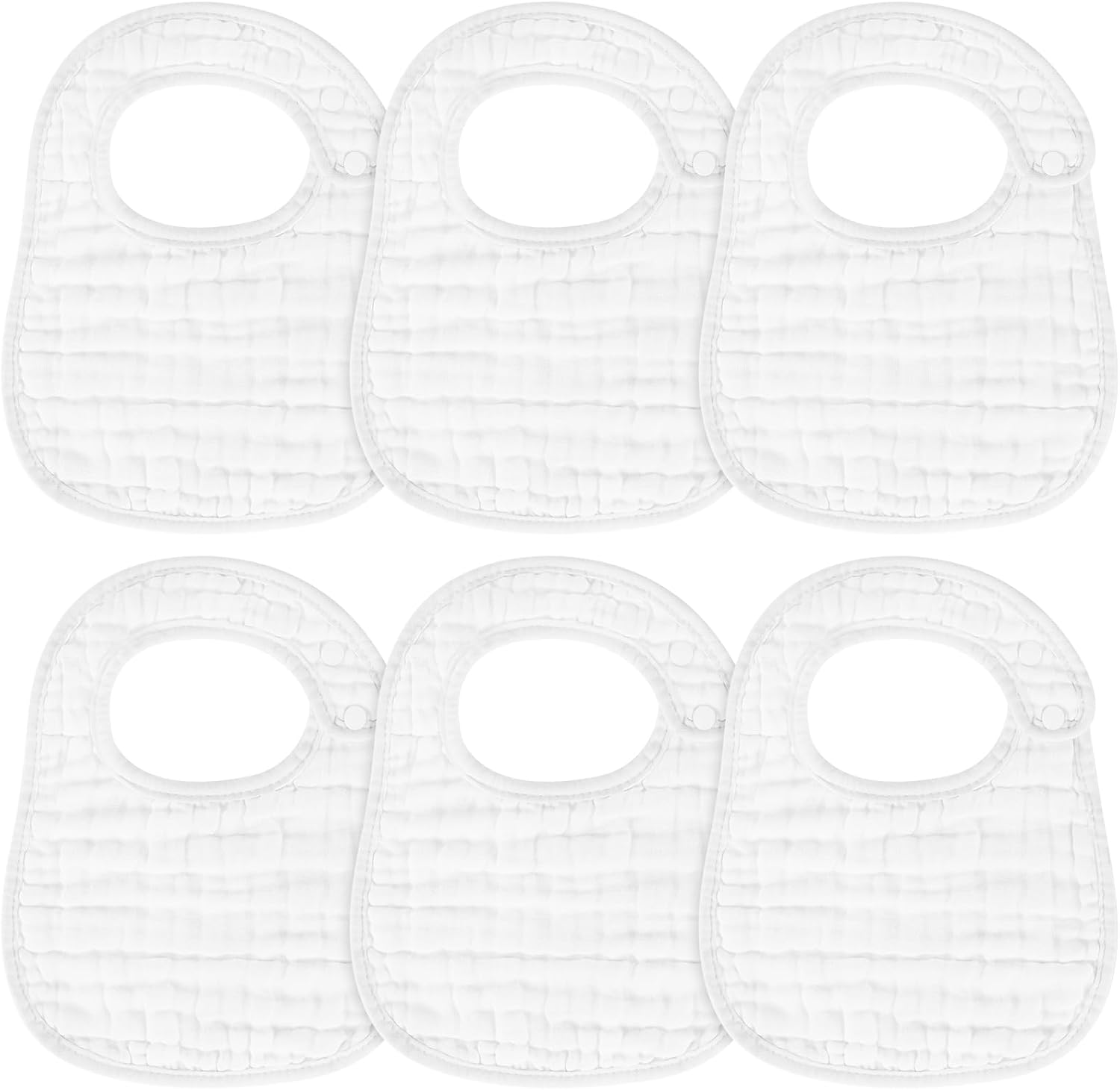 Accmor 6 pack muslin baby bibs front view