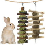 kathson Guinea Pig Treats Hanging Bunny Chew Toys for Teeth Grinding, Organic Bamboo Sticks Natural Rabbit Enrichment Toys for Small Animals Hamster Chinchilla 2 Pack - Image 9