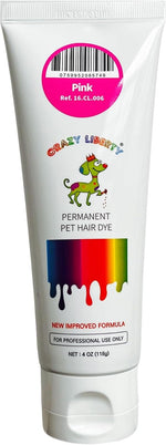 Crazy Liberty Pink pet hair dye gel tube packaging for dog grooming