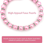 Side view of the premium pink pet collar displaying the flexible secure jewelry clasp.
