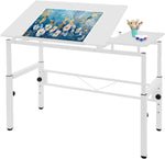 Cbhfmljd drafting table front view showing tiltable tabletop