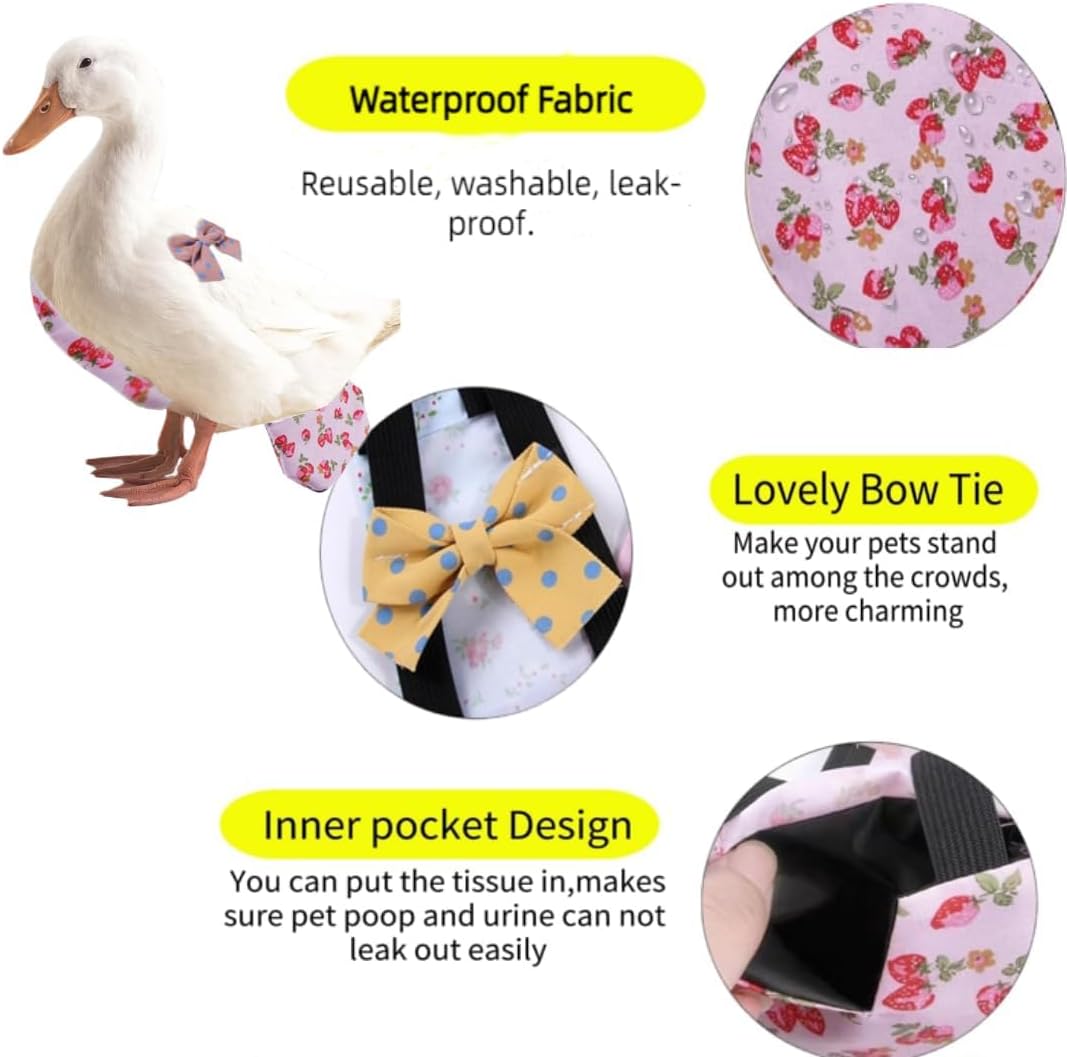 MANON ROSA bird diaper close up focusing on the waterproof inner layer and pocket lining
