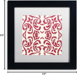 Trademark Fine Art Damask Red side profile view