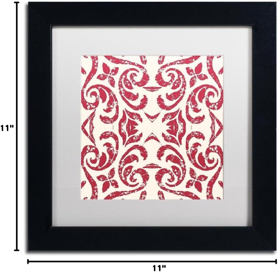 Trademark Fine Art Damask Red side profile view