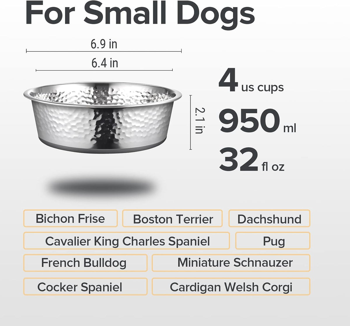 URBUDDIES pet bowls showing non slip gray silicone bottom