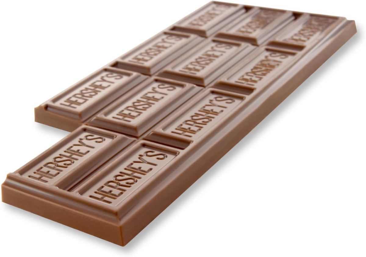 Hershey's milk chocolate bars arranged neatly alongside baking ingredients like marshmallows.