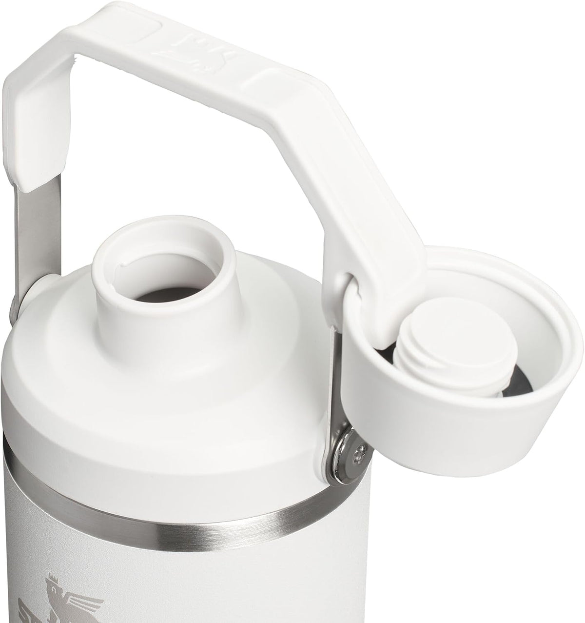 Stanley IceFlow Frost white stainless steel bottle angled spout lid angle