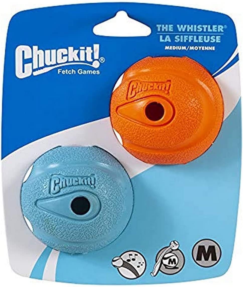 Chuckit Whistler dog toy showing acoustic sound holes