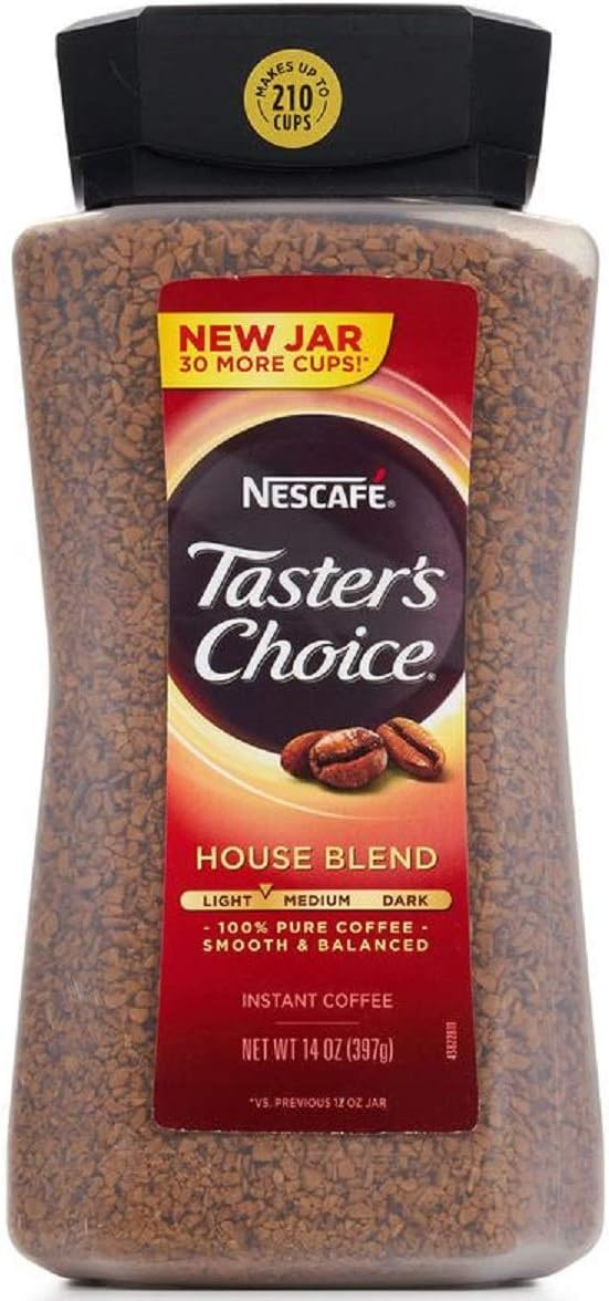 Nescafe Taster's Choice instant coffee front view jar