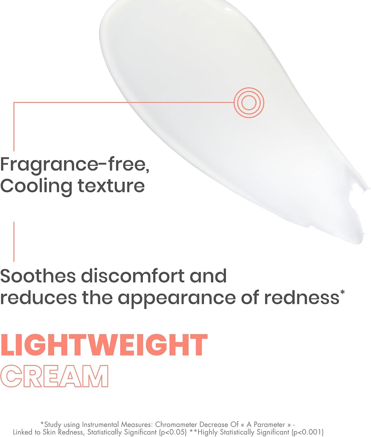 Avène Redness Expert cream texture demonstration on skin