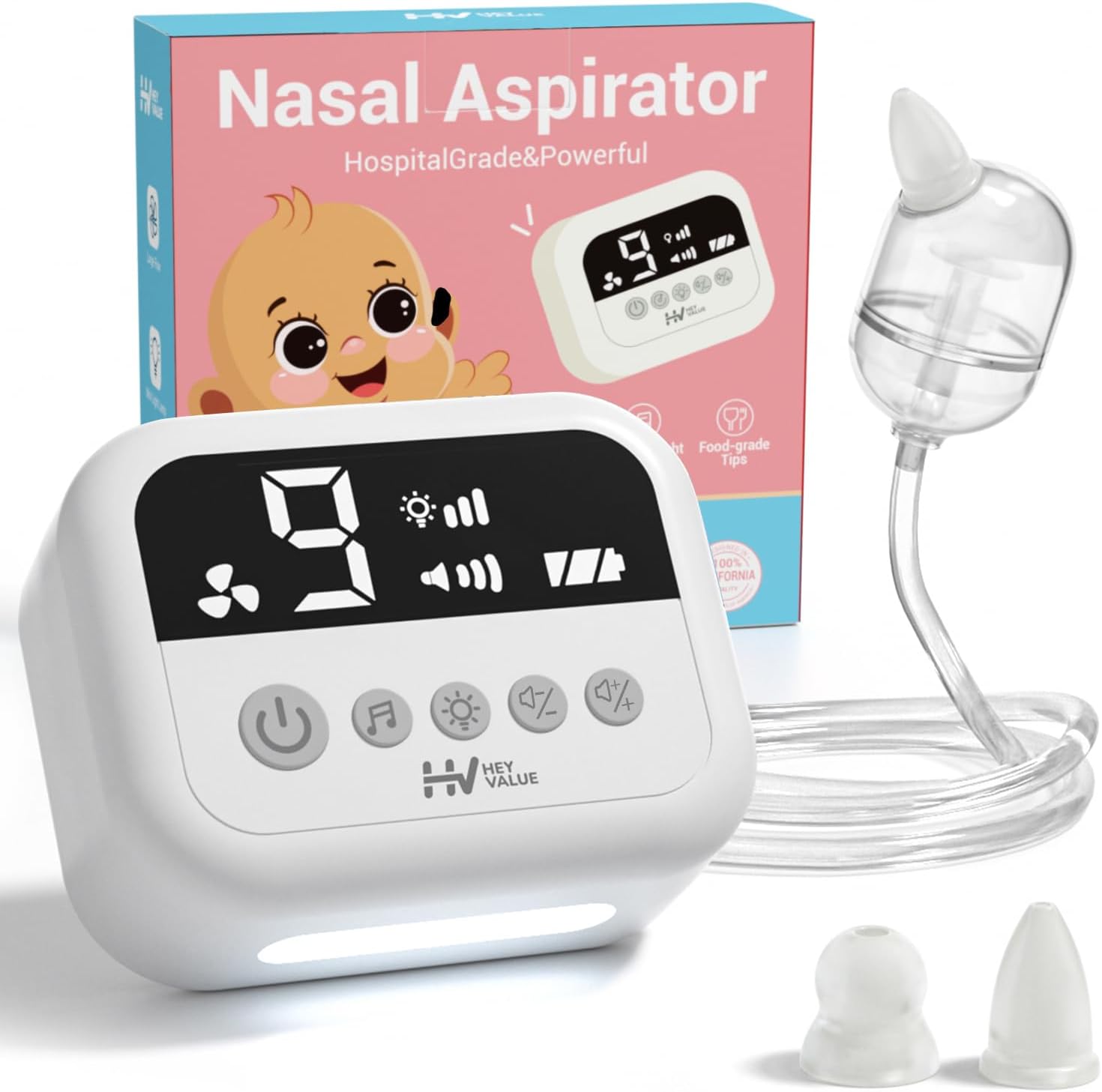 Heyvalue electric nasal aspirator for baby front view