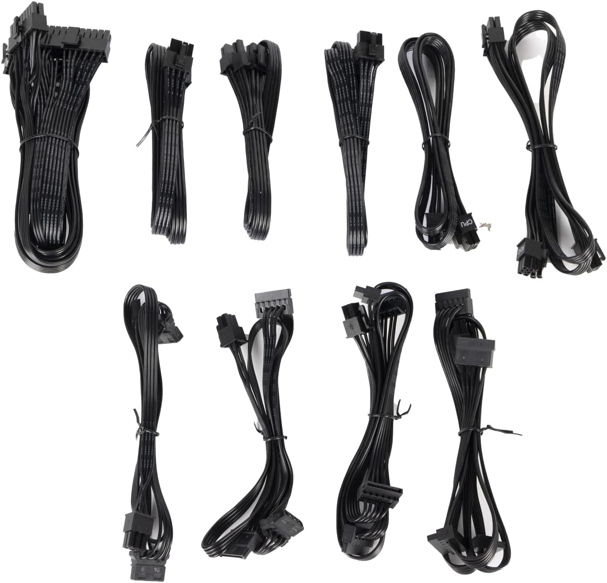 GAMEMAX modular power supply cable set front view showcasing high conductivity gaming PC replacement cords