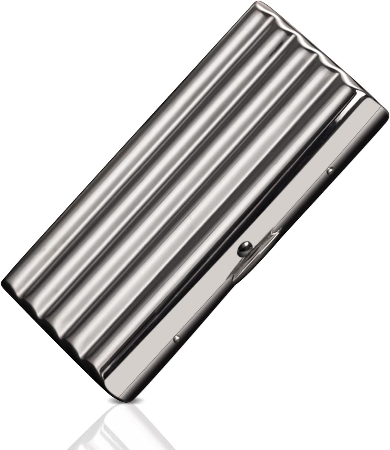 Stainless Steel Cigarette Box Case, Holds 10 Regular Size - Image 1