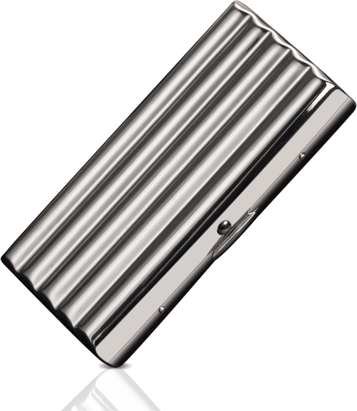Stainless Steel Cigarette Box Case, Holds 10 Regular Size - Image 1