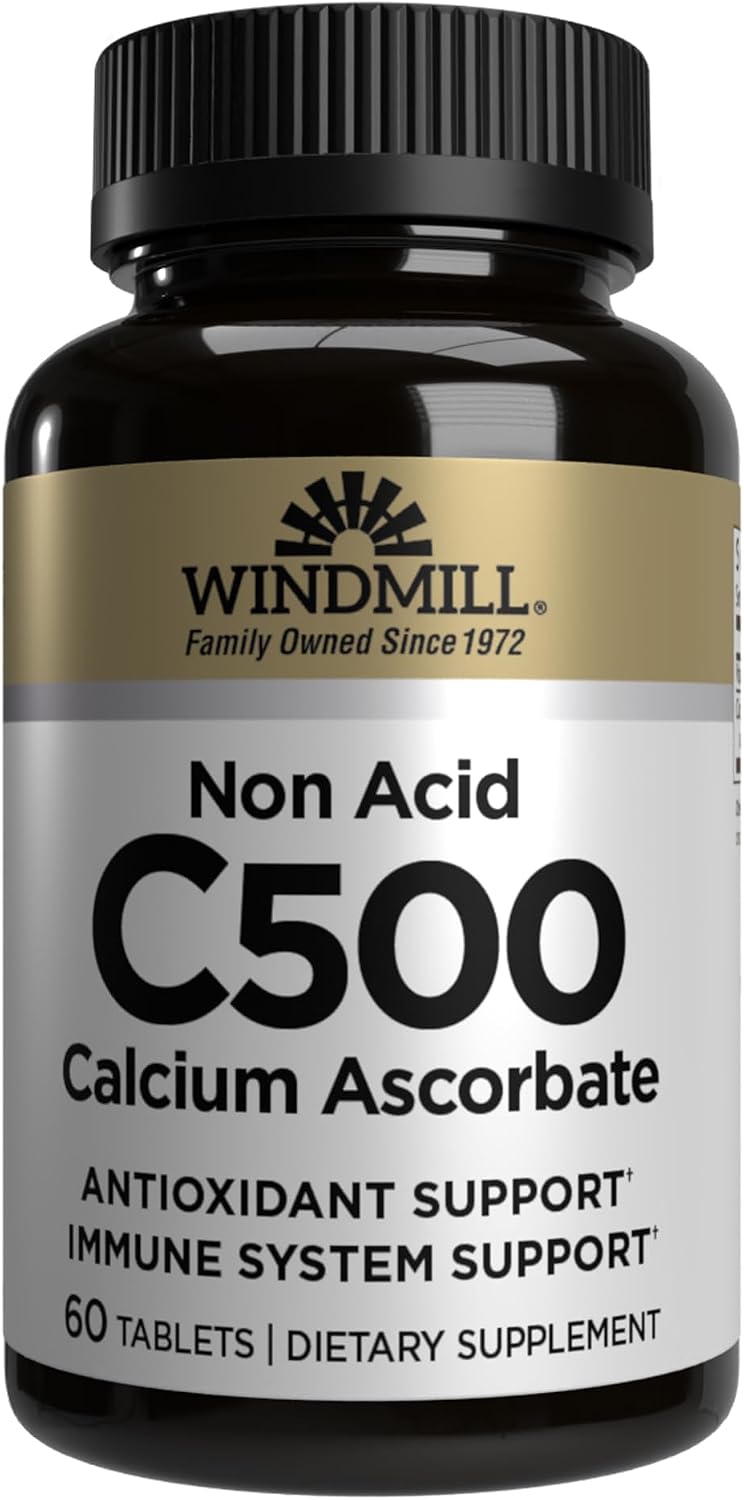 Windmill vitamin c 500mg tablets front view bottle packaging