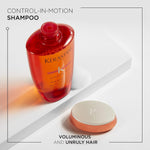 Close up of Kerastase Oleo-Relax anti-frizz shampoo packaging