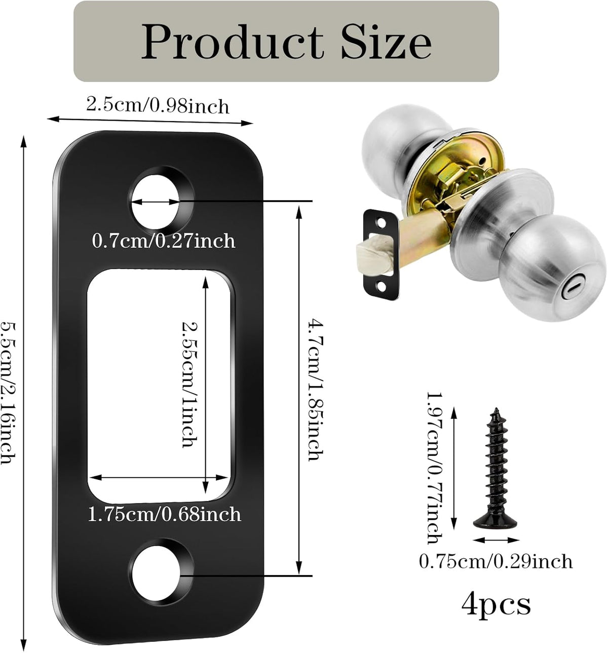 LLOUSSAK matte black door backplate angled display