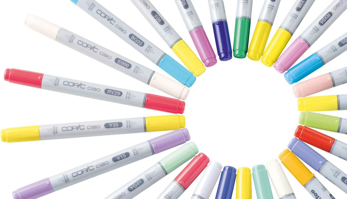 Copic marker cap and barrel design close-up