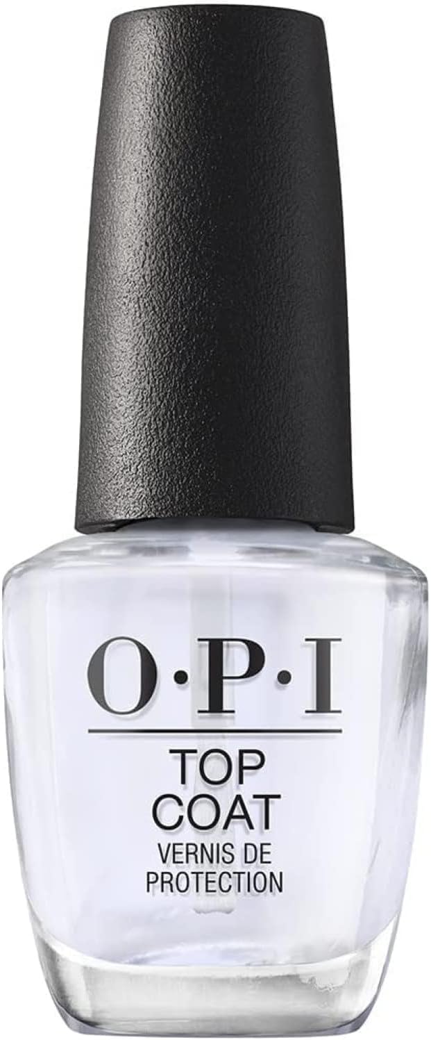 OPI nail lacquer top coat front view bottle