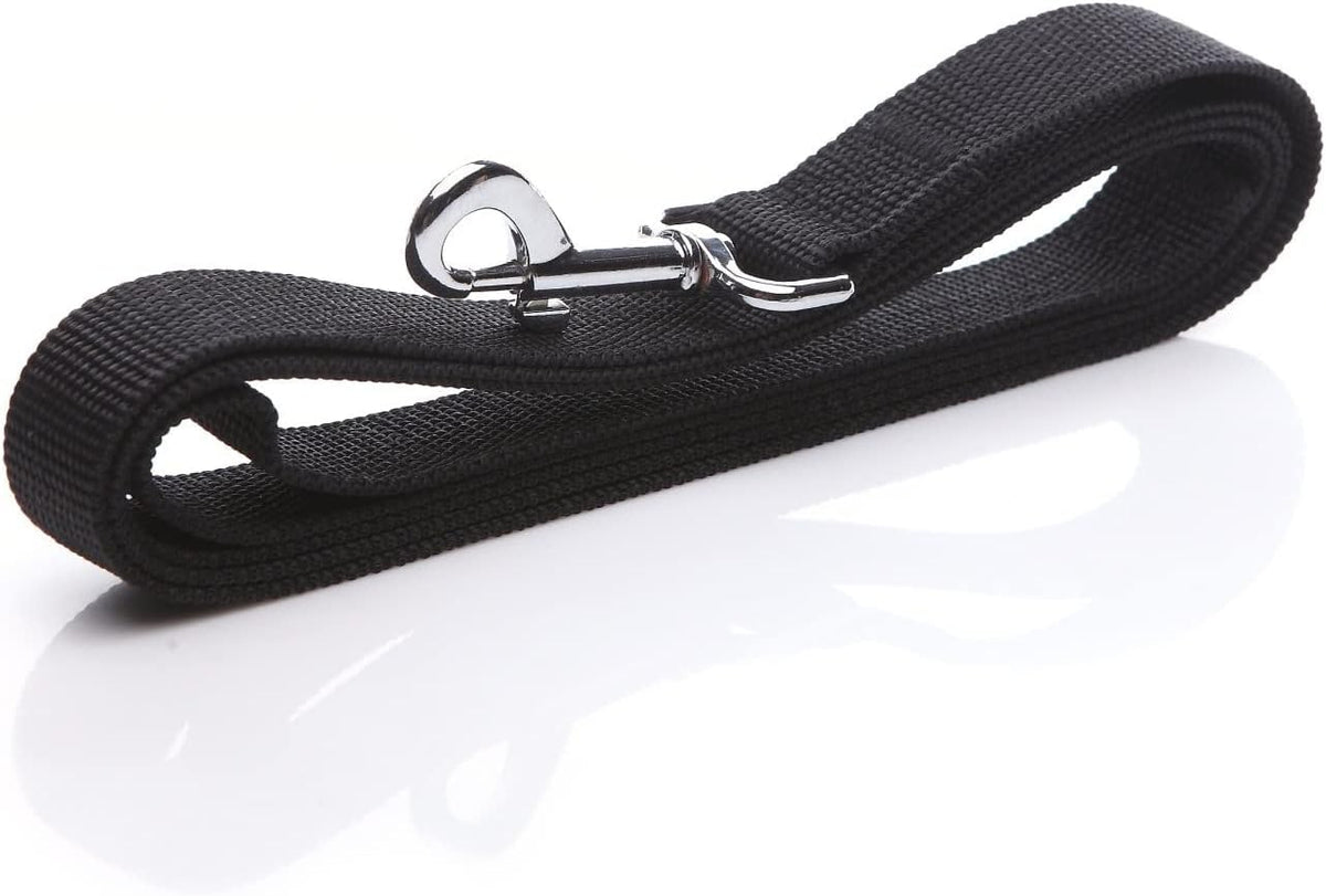 Eight foot long black dog leash for medium and large breeds