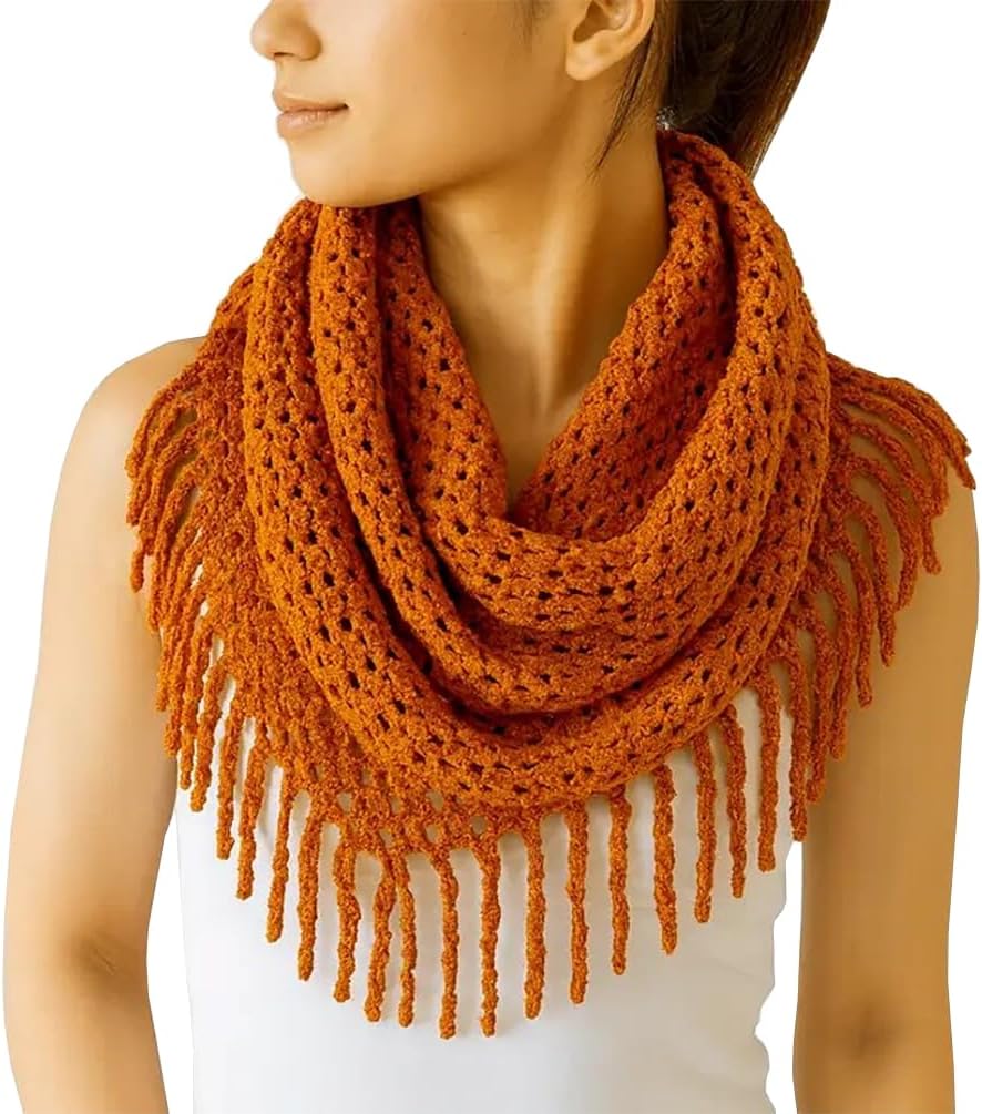 StylesILove two tone infinity scarf full length view