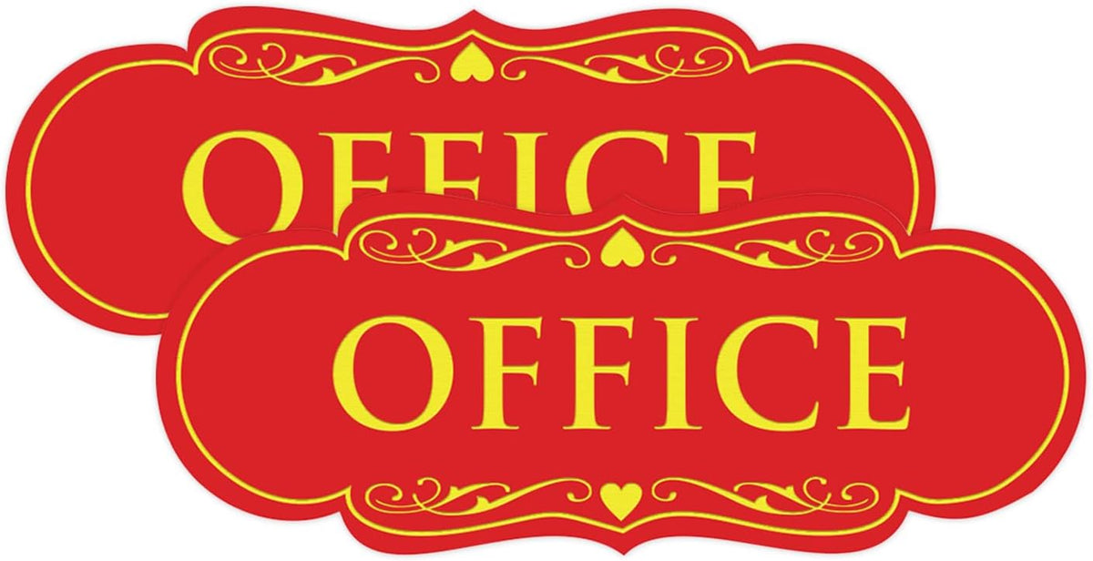 Designer Office Sign | Easy Installation - Red - Medium (1 Pack) - Image 9