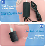 Side view of lenpestia aquarium air pump showing hanging buckle