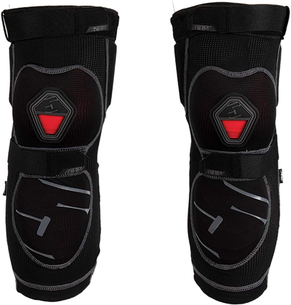 509 R-Mor Protective Knee Pad in black showing the front view with adjustable straps for impact protection.