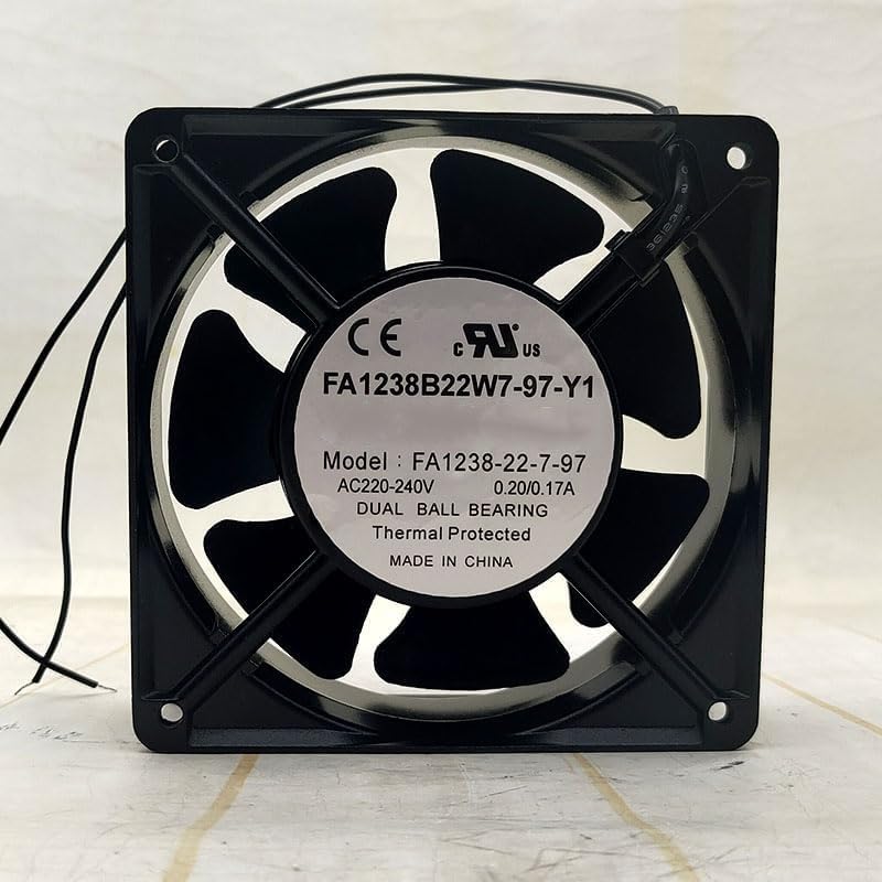 Cooltron FA1238B22W7-97-Y1 AC axial cooling fan front view showing high airflow blades.