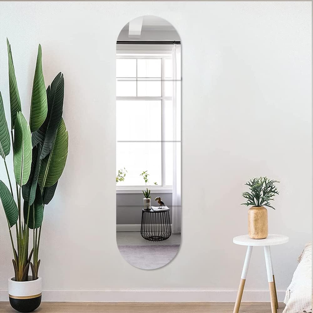 McLeulla full body mirrors for walls front view showing square acrylic panels