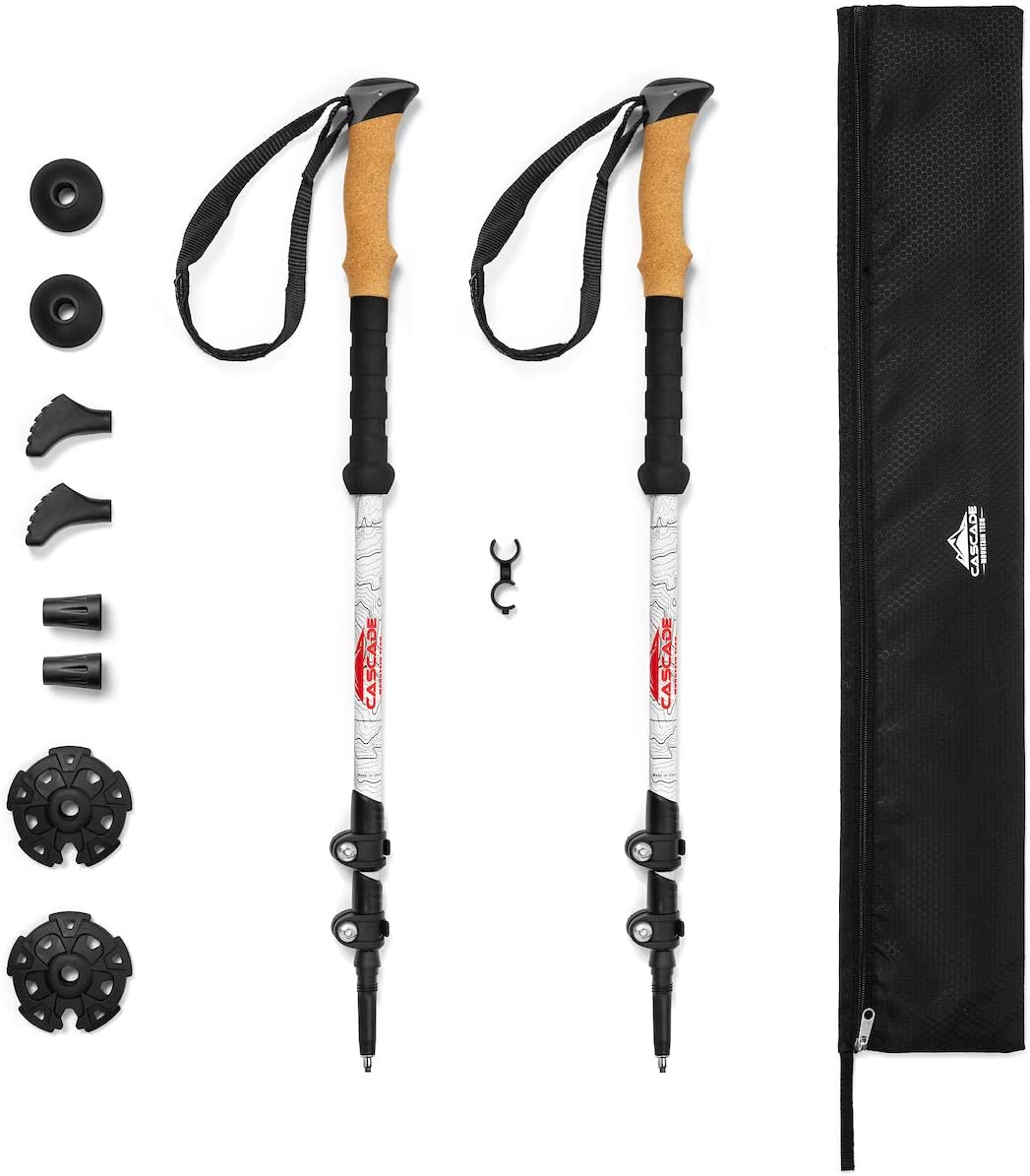 Cascade Mountain Tech Trekking Poles - Carbon Fiber Walking or Hiking Sticks with Quick Adjustable Locks - Image 12