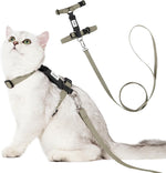 Cat Harness and Leash Set - Green Lightweight Soft Kitten Harness Escape Proof, Adjustable Travel Pet Harness for WalkingEasy Control Comfortable Outdoor (Green, One Size Fits All) - Image 12