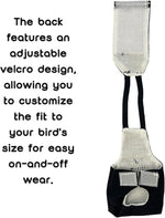 Copfeu bird harness vest with soft sponge handle leash setup