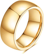 VQYSKO Tungsten Carbide Wedding Cigar Domed Band Ring Men Women 5-14 - Image 12