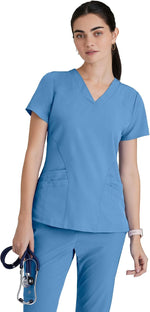BARCO ONE Women's Pulse Scrub Top, Sporty V-Neck Medical Top w/ 4-Way Stretch & 5 Pockets - Image 10