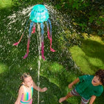 Three hundred and sixty degree water spray pattern from hovering toy