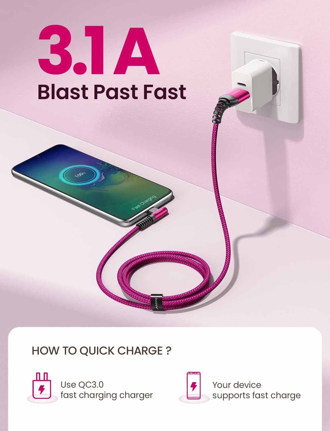 AINOPE type c cable gaming usage with 90 degree connector