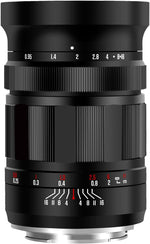 Meike 25mm f0.95 manual focus APS-C lens front view showing large aperture glass