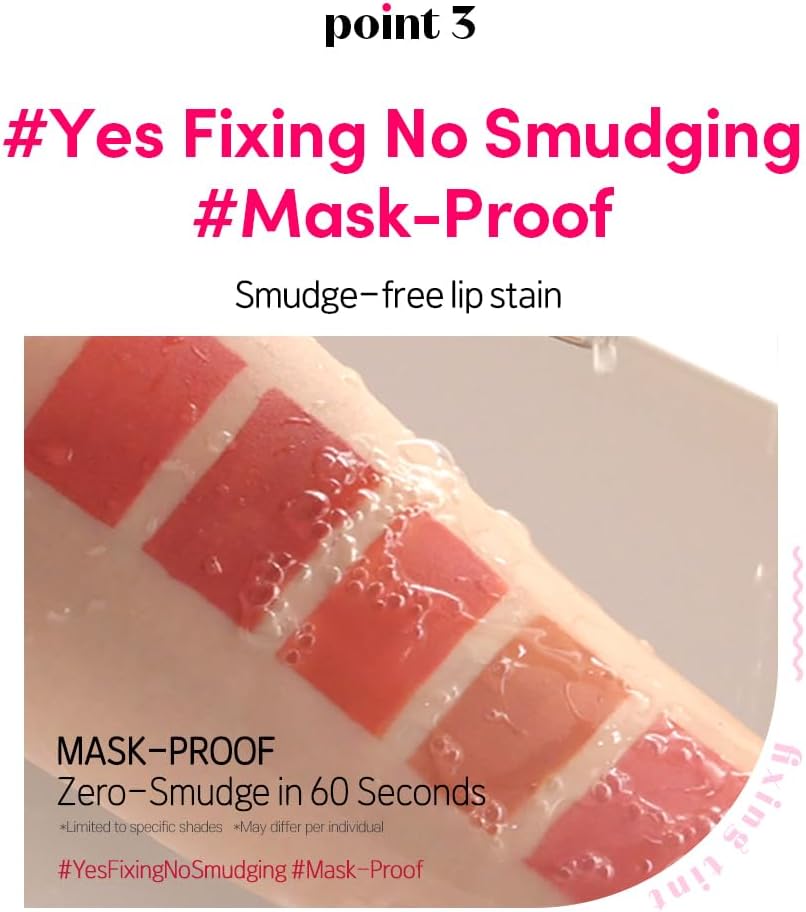 Authentic imported K-beauty lip makeup product showing the clear container and precise doe-foot applicator.