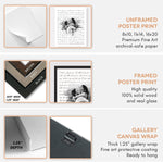 Black solid wood frame detail for song lyrics wall art