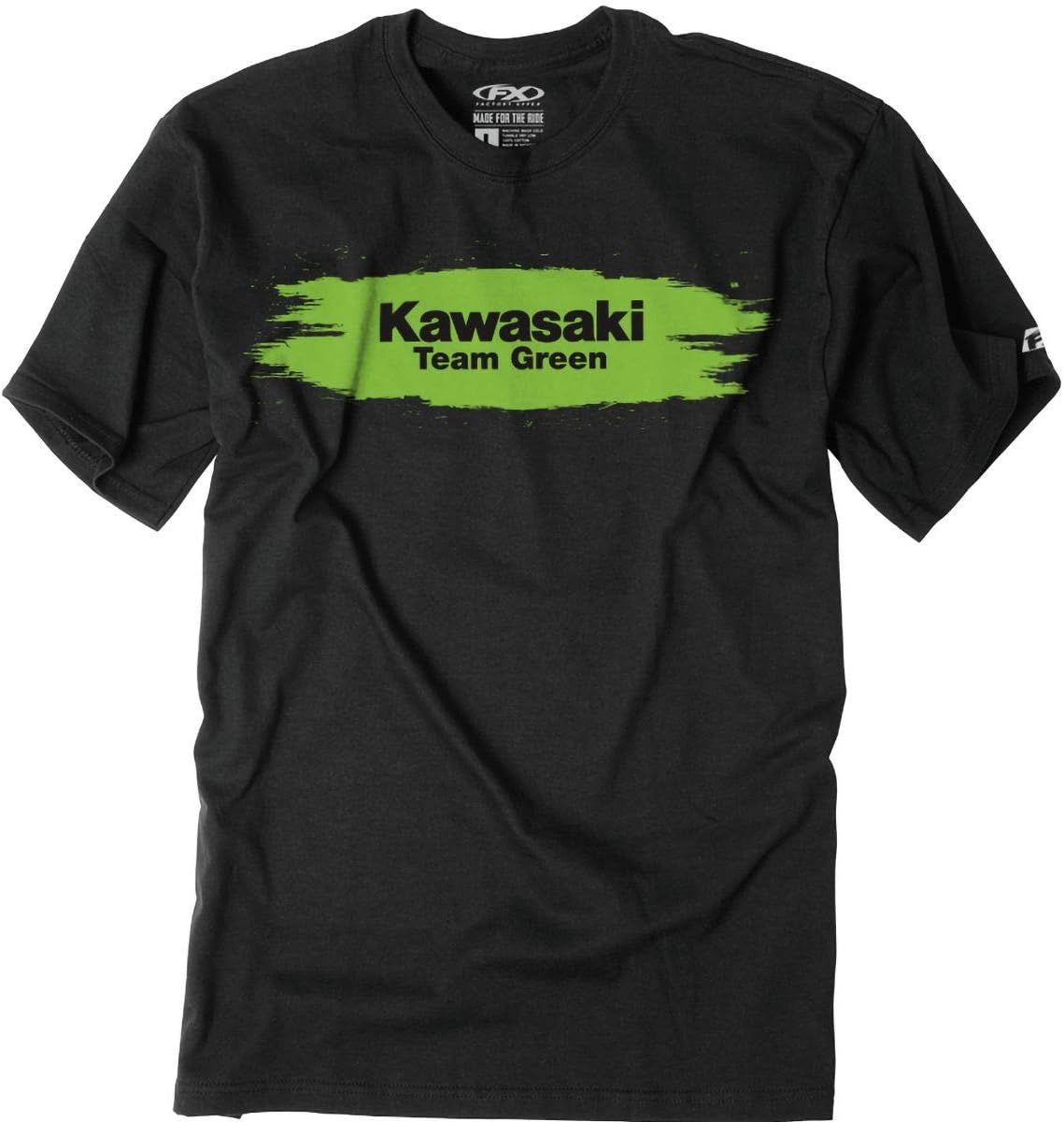 Factory Effex Youth Kawasaki Team Green T-Shirt front view authentic kids motorsport apparel