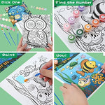 Children engaged in screen free indoor craft activity using Wings Giant oil painting kit