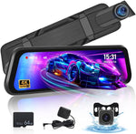 Nhopeew 9.66 Inch Rear View Mirror Camera front view